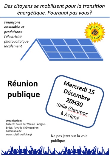 Réunion publique à Acigné le 15 décembre 2021