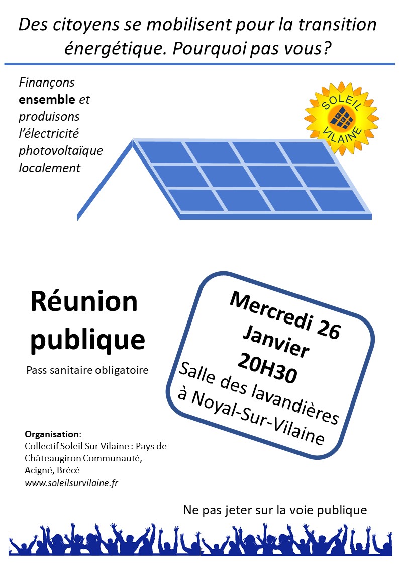 Réunion publique à Noyal sur Vilaine le 26 janvier 2022